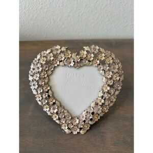 Tatum Alexis Swarovski Enamel Metal Heart Picture Frame 3 x 3